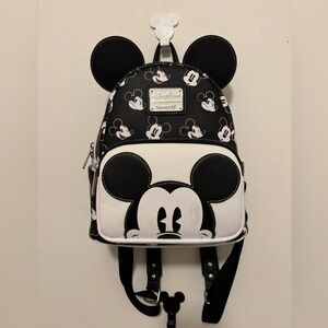 Loungefly Mickey Mouse Backpack - Black and White